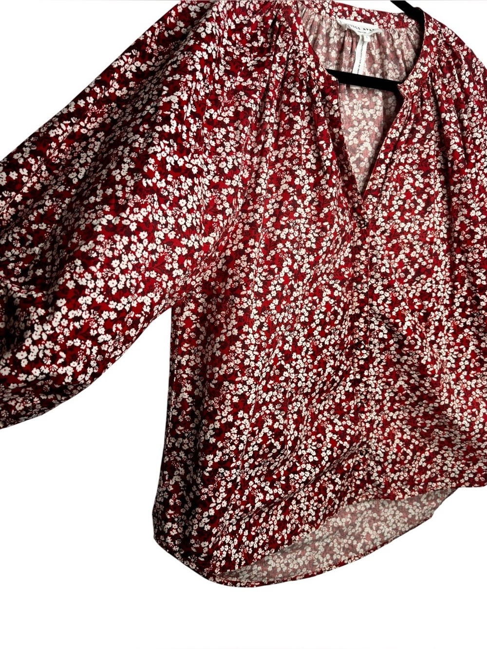 APIECE APART Women’s Mitte Floral-Print Organic Cotton-Poplin Blouse Size Large - Picture 6 of 14